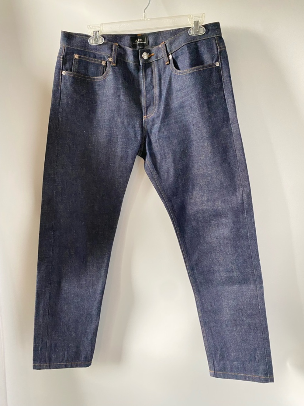 A.P.C. Petit New Standard Raw Selvedge Denim Jeans 32x27.5 Unwashed Indigo